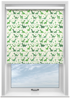 Dino Land, Lush Green - Twist&Fit Roller Blind
